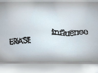 Jeff Chabot, Captchas, 2008-09, Acryllic paint on wall, 6x8 feet